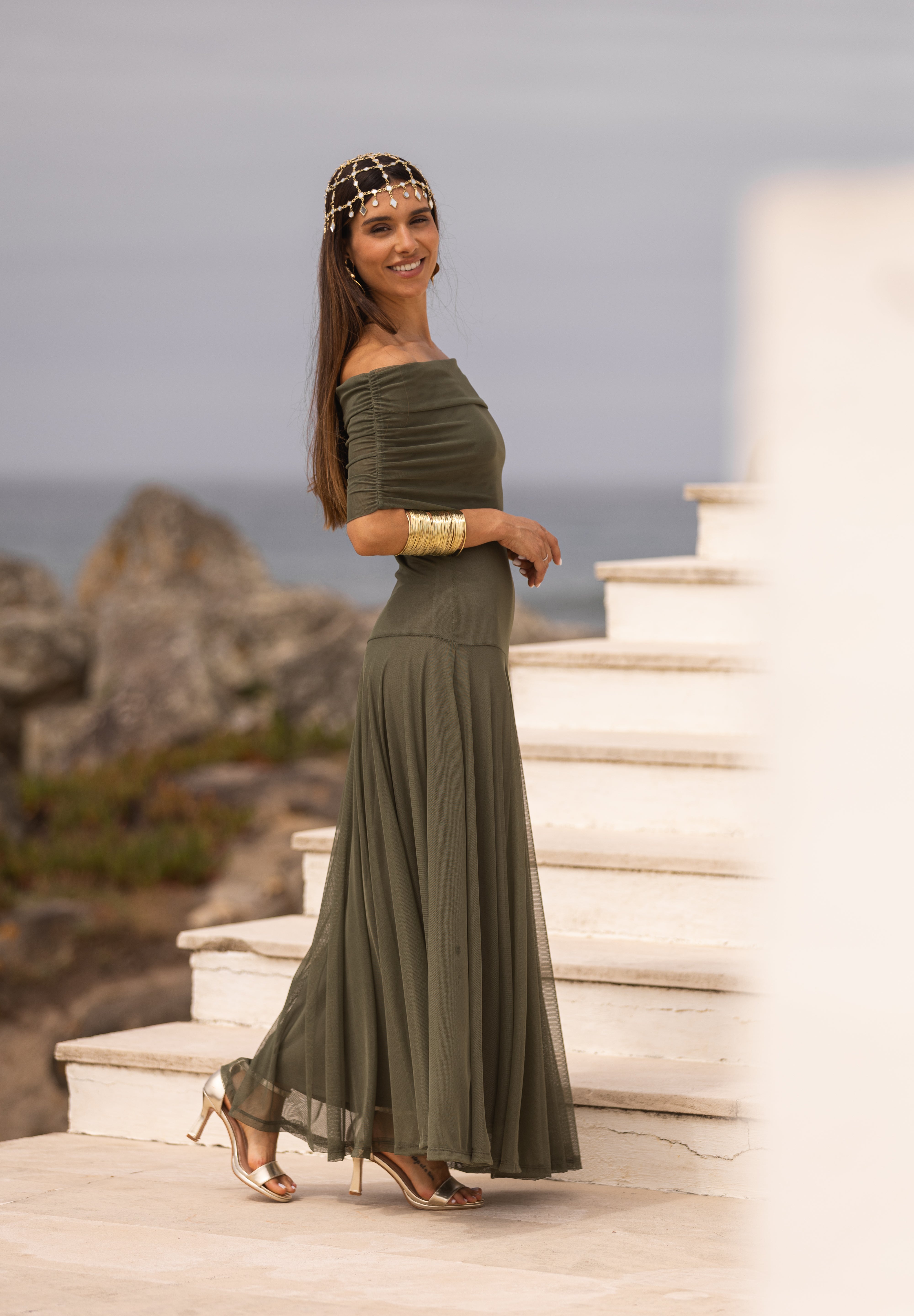 VESTIDO VALENTINA VERDE MILITAR
