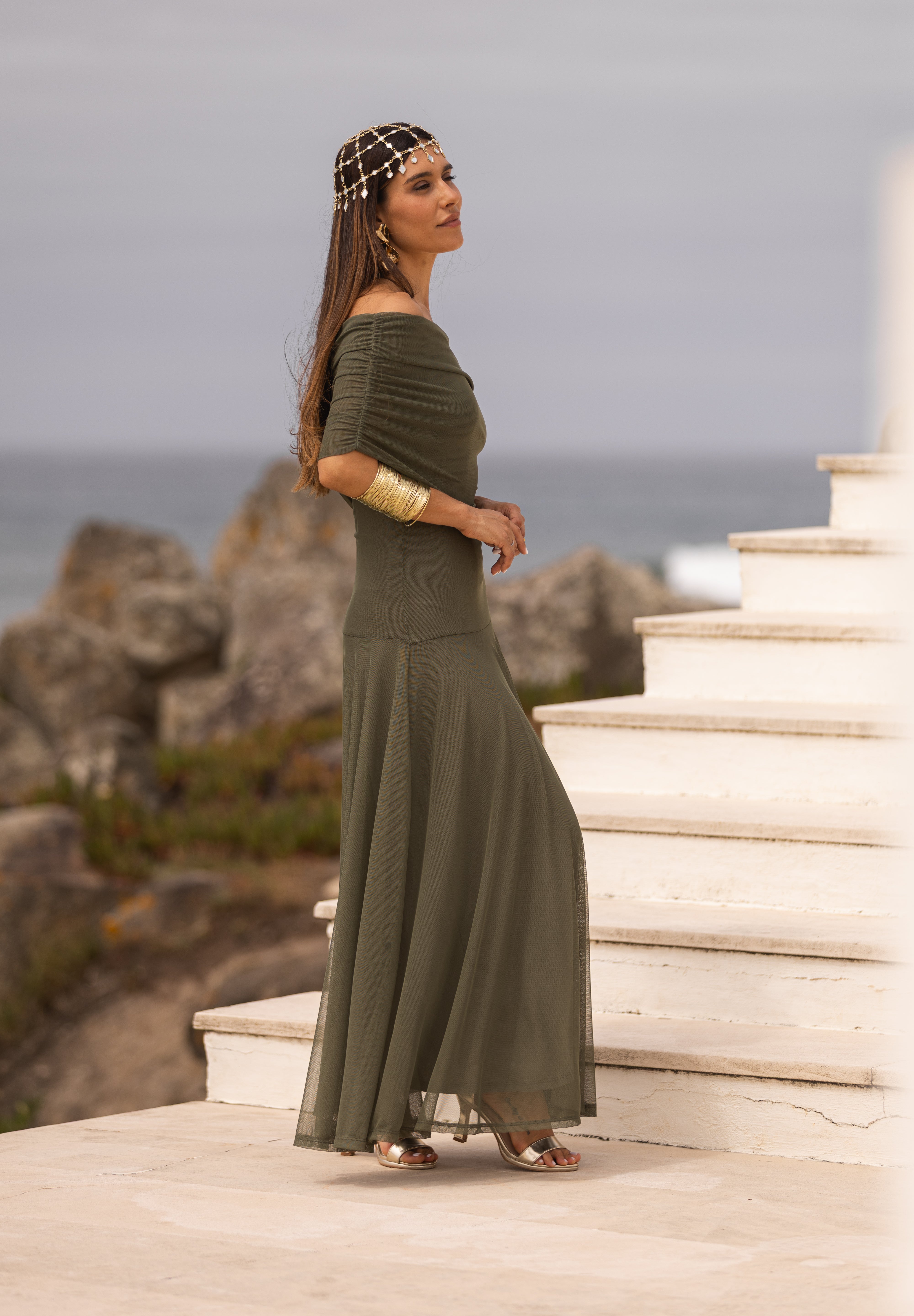 VESTIDO VALENTINA VERDE MILITAR