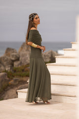 VESTIDO VALENTINA VERDE MILITAR