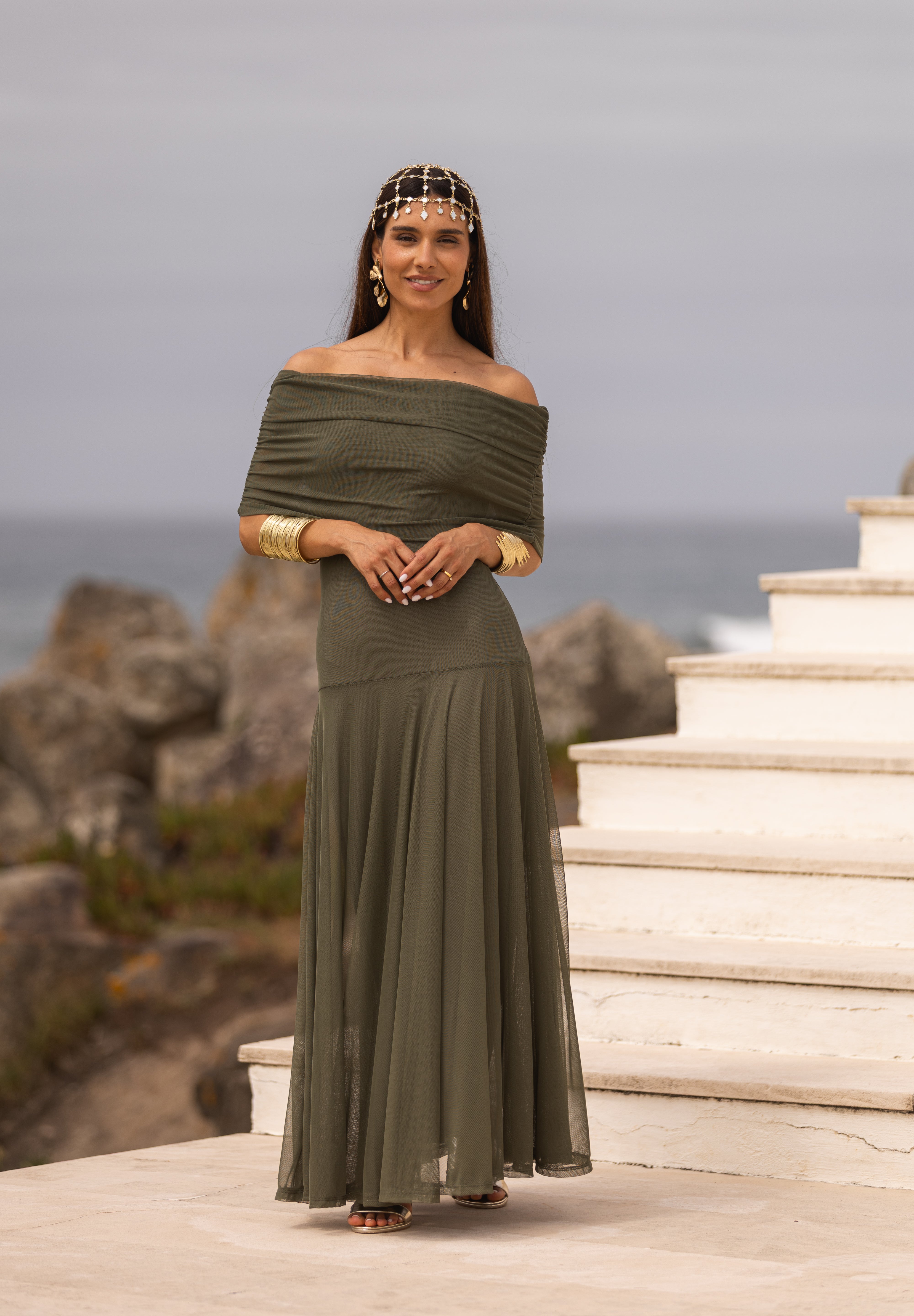 VESTIDO VALENTINA VERDE MILITAR