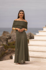 VESTIDO VALENTINA VERDE MILITAR