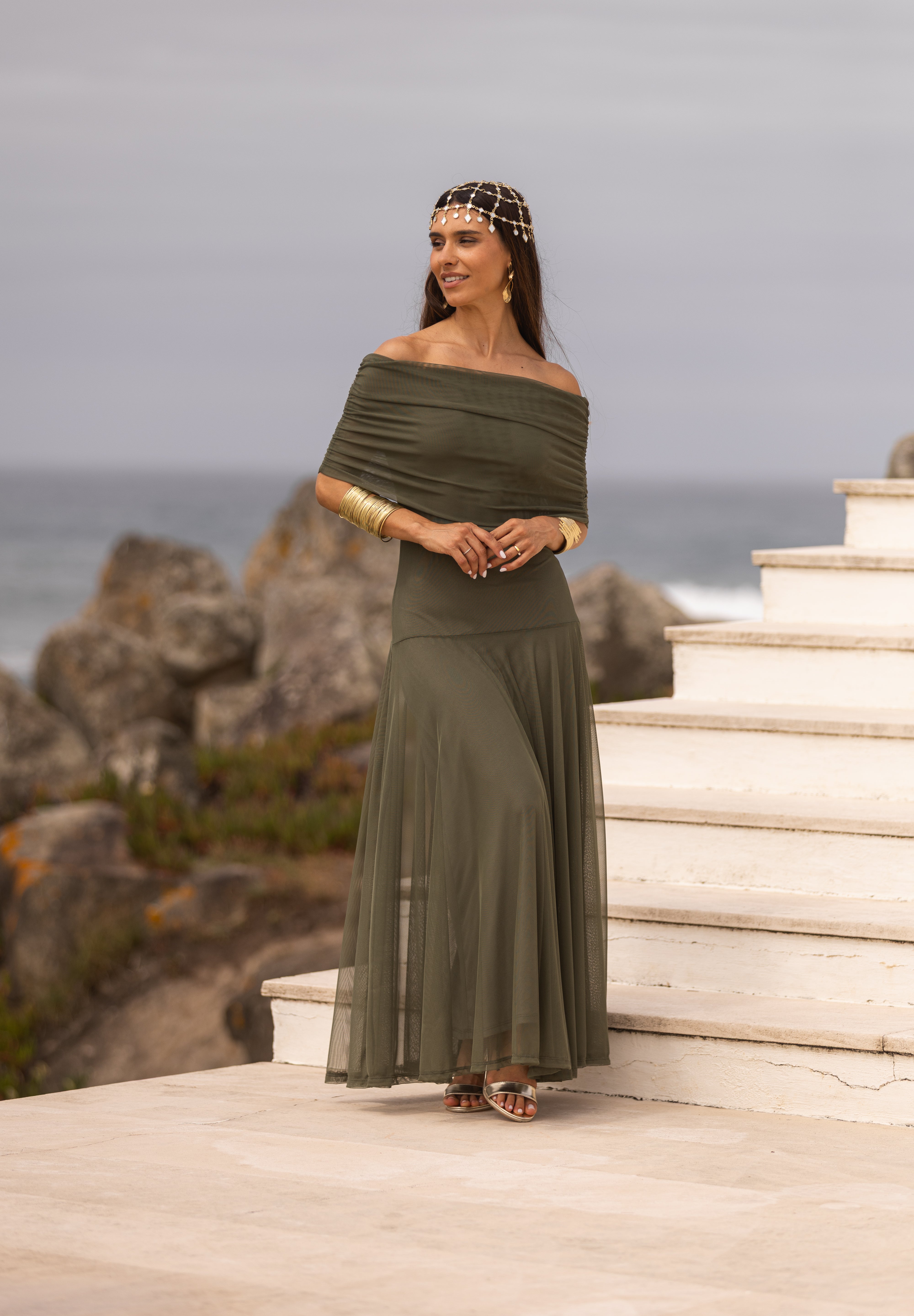 VESTIDO VALENTINA VERDE MILITAR