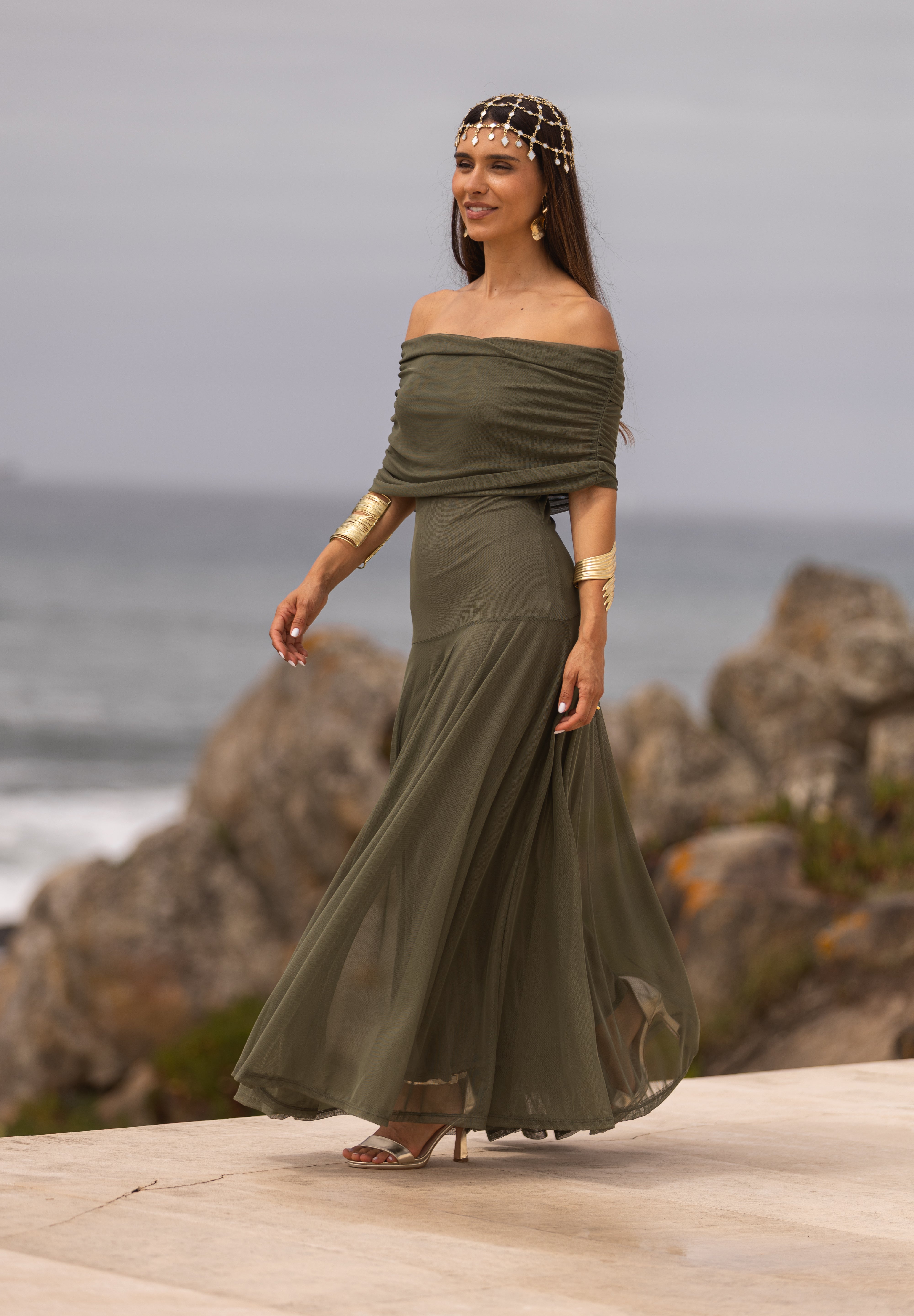 VESTIDO VALENTINA VERDE MILITAR