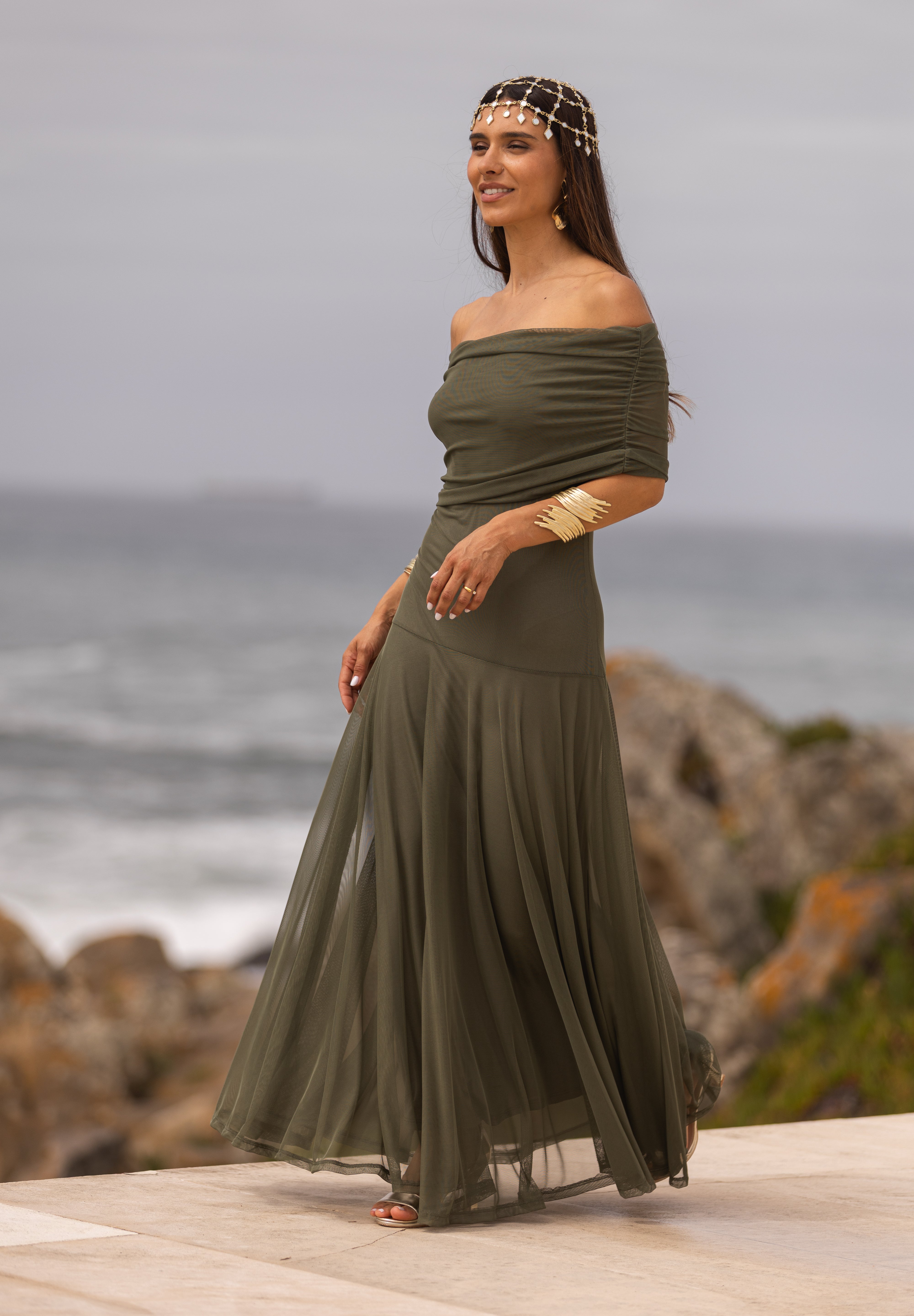 VESTIDO VALENTINA VERDE MILITAR