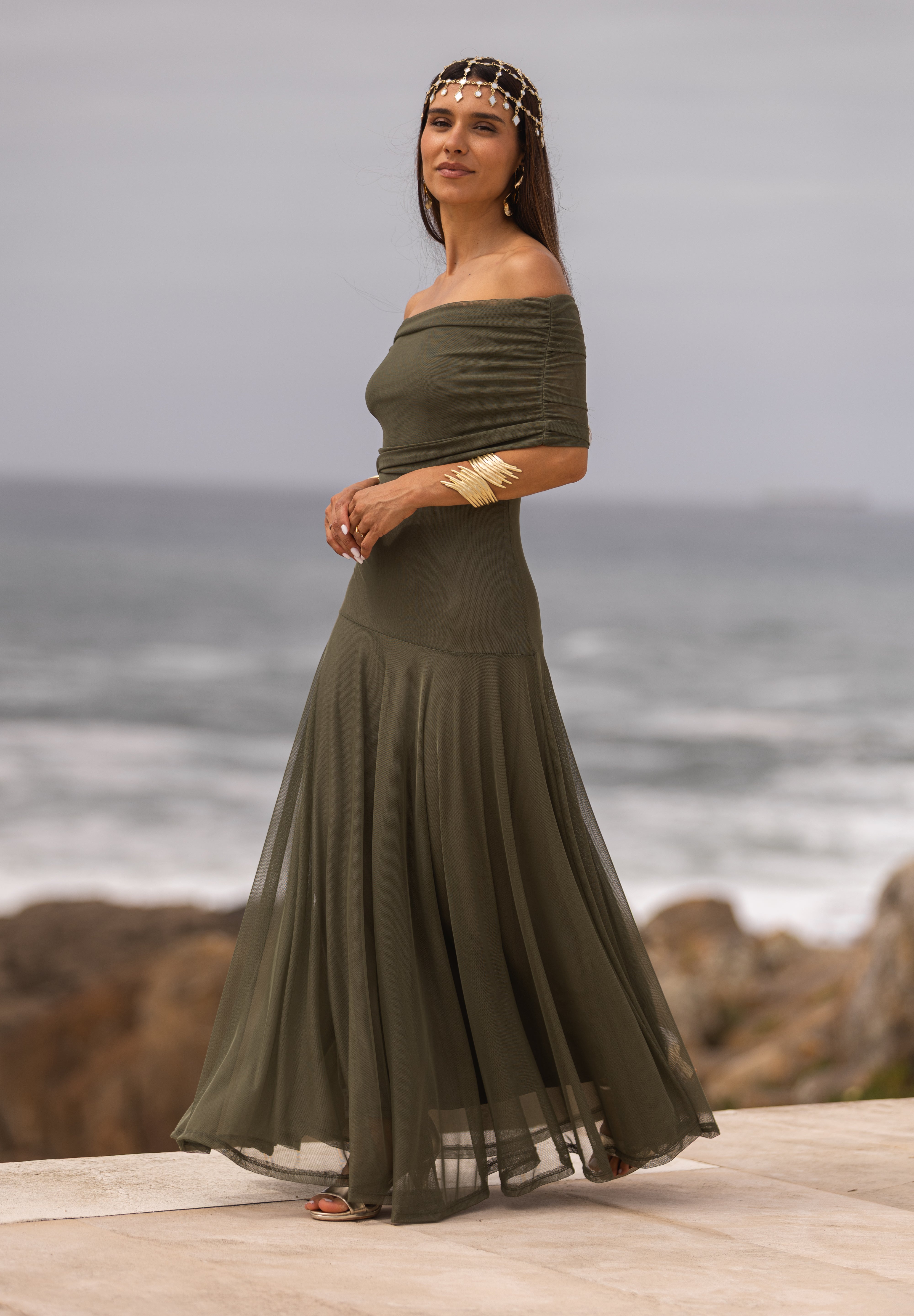 VESTIDO VALENTINA VERDE MILITAR
