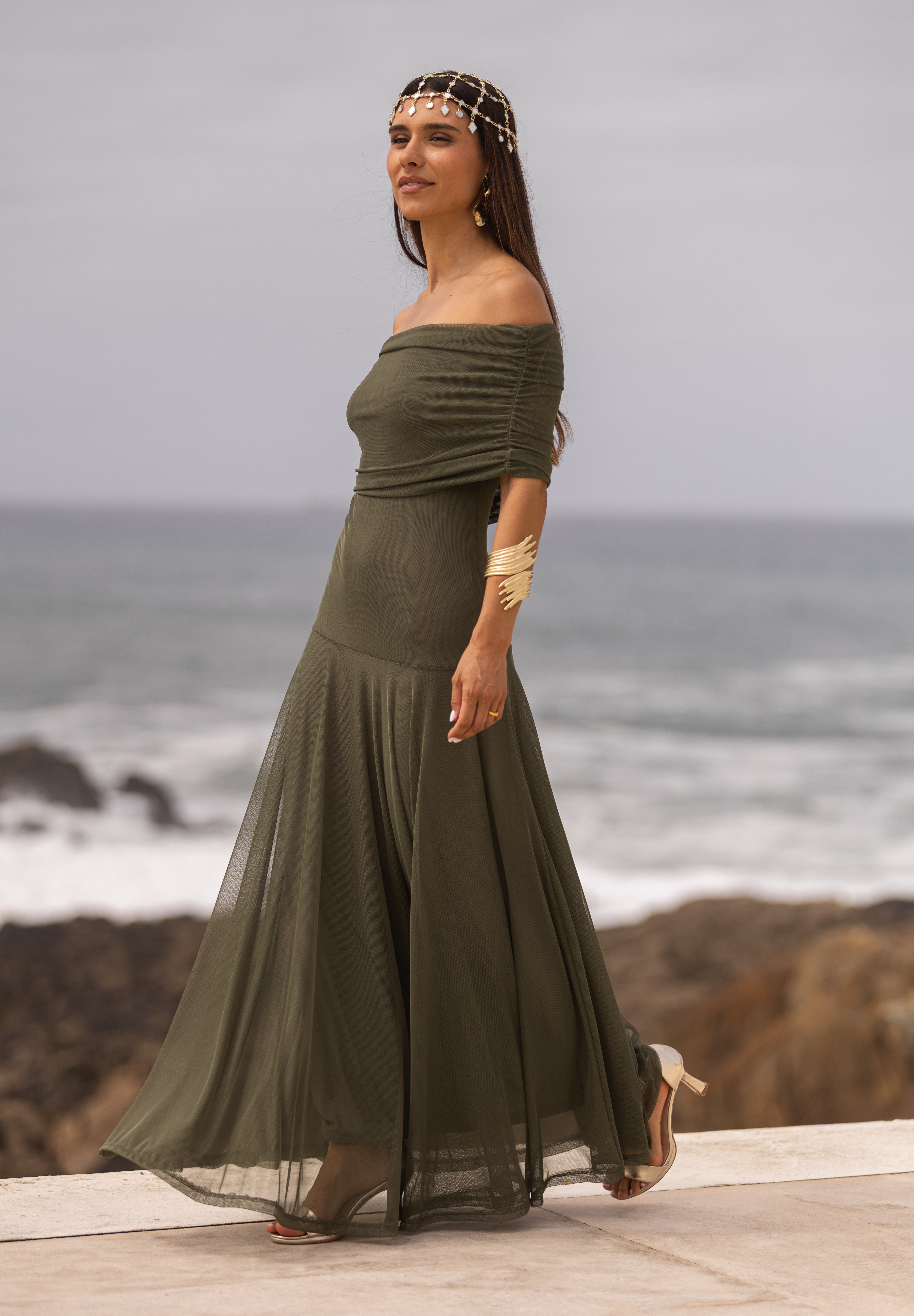 VESTIDO VALENTINA VERDE MILITAR
