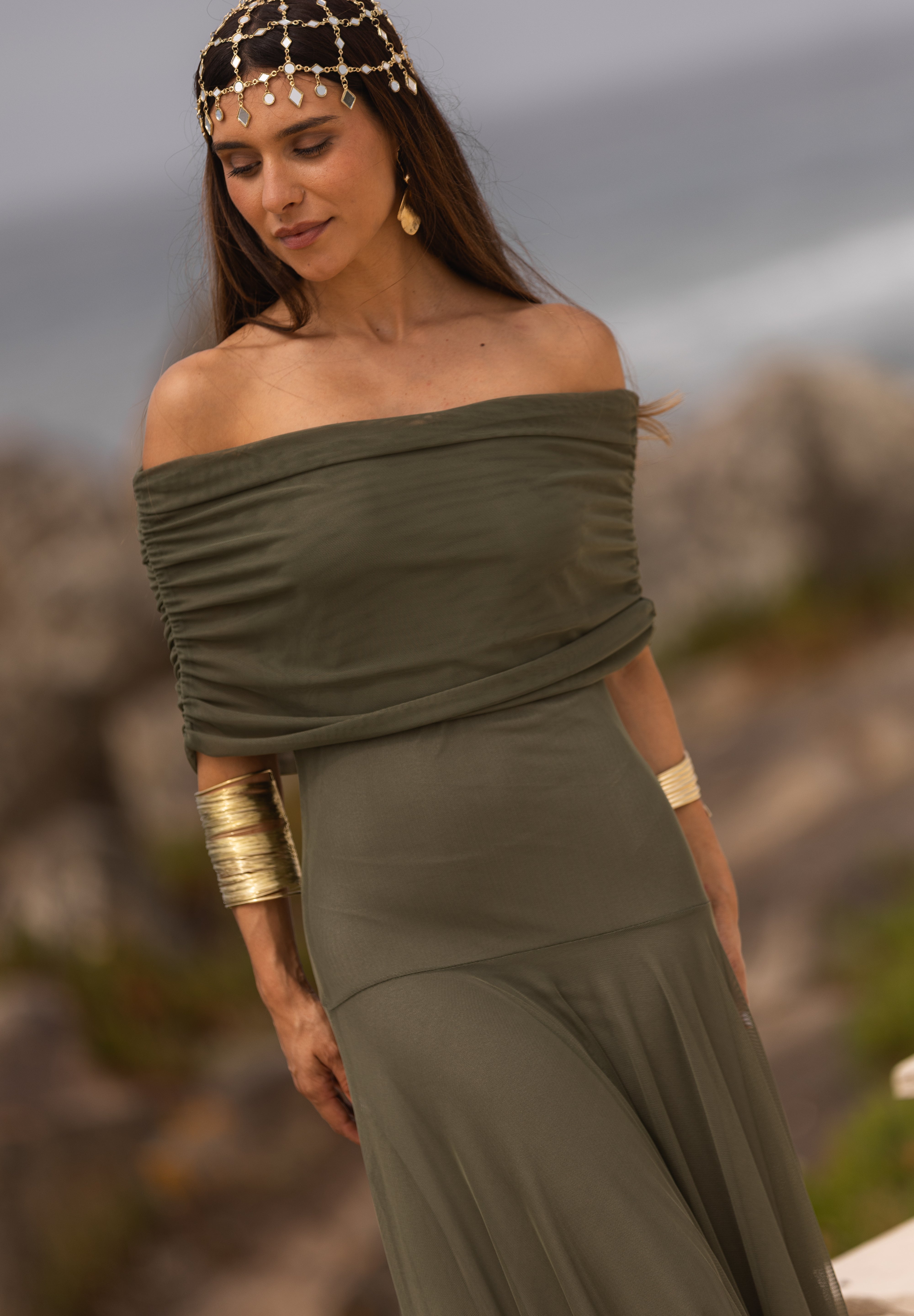 VESTIDO VALENTINA VERDE MILITAR
