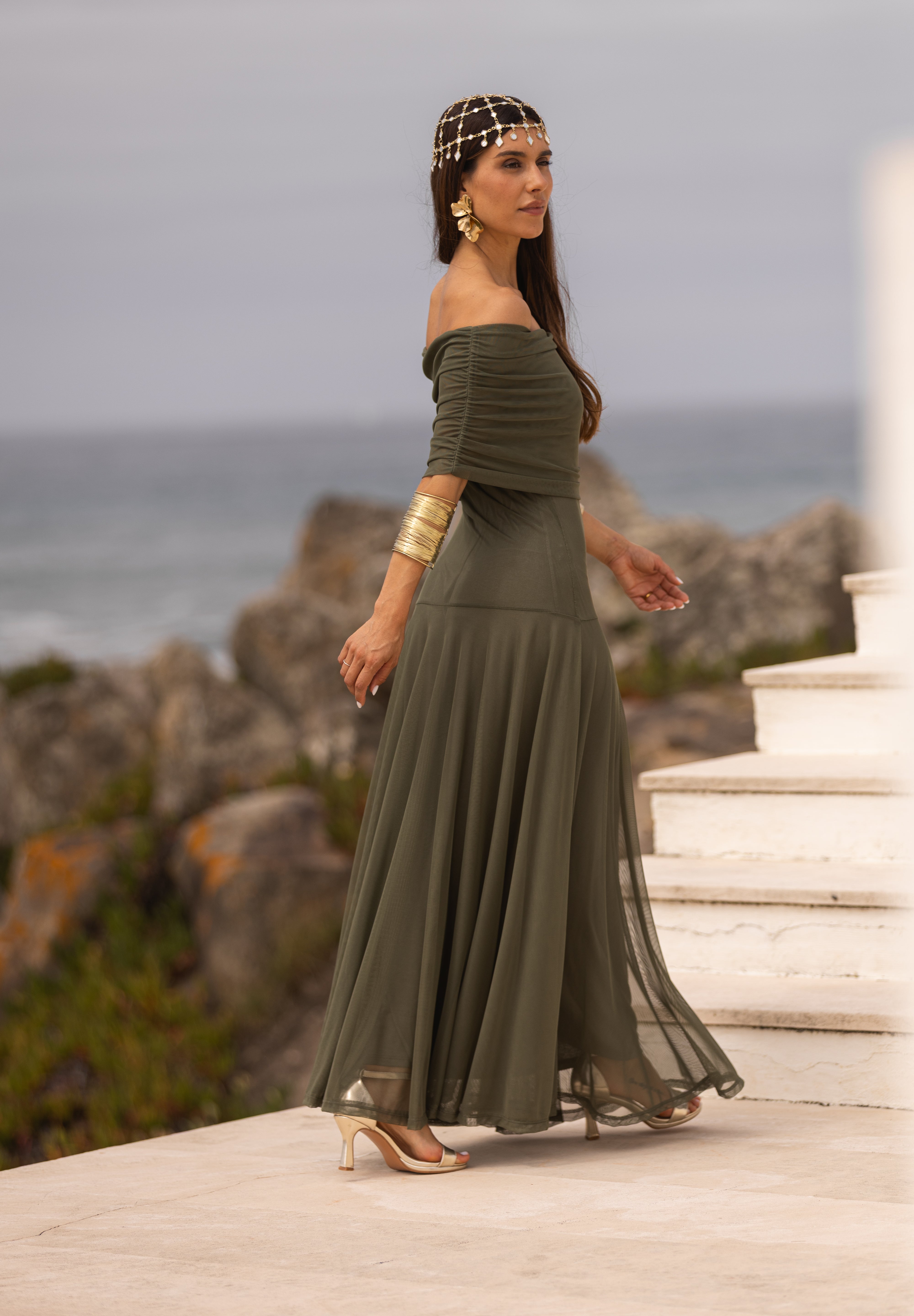 VESTIDO VALENTINA VERDE MILITAR