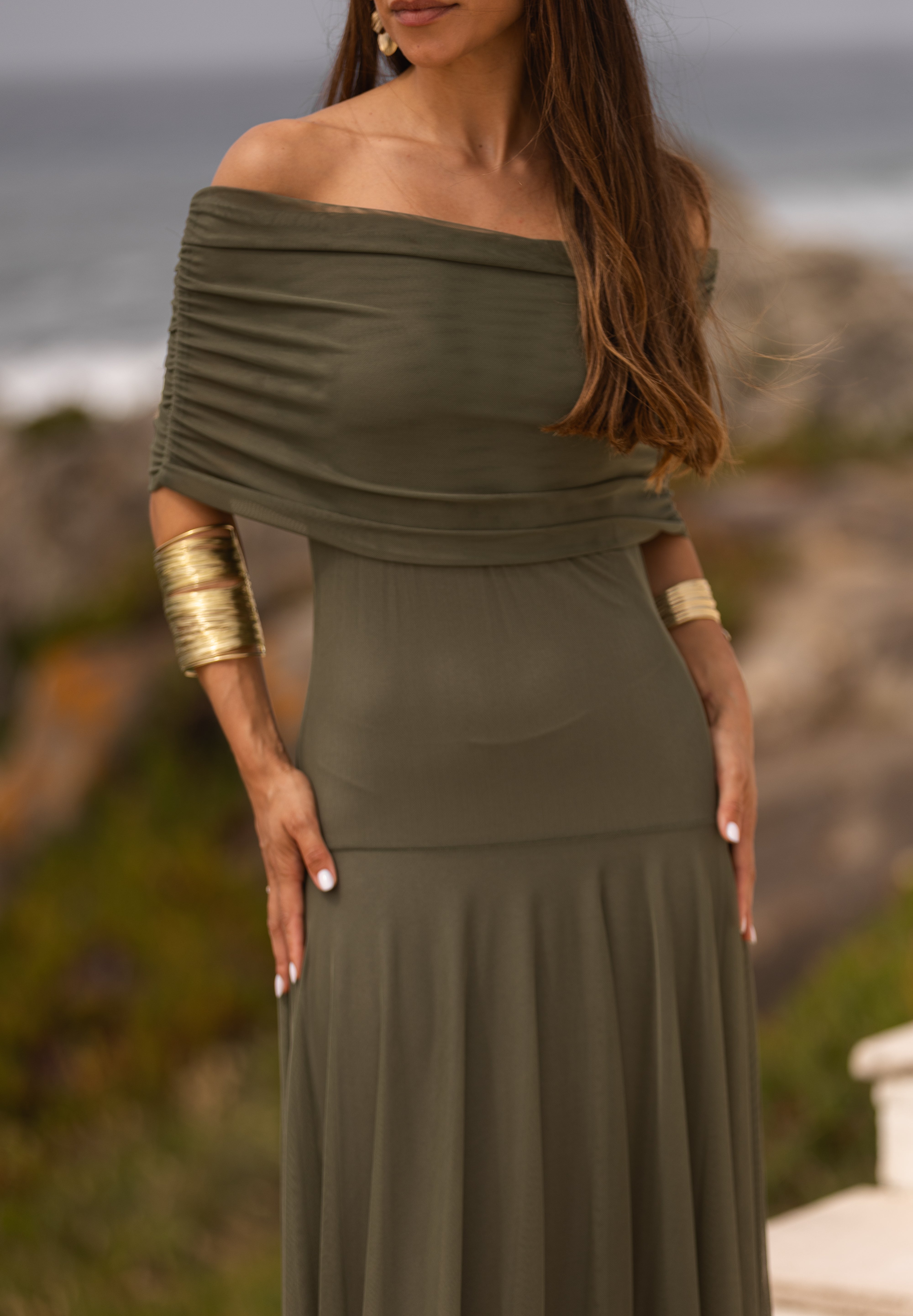 VESTIDO VALENTINA VERDE MILITAR