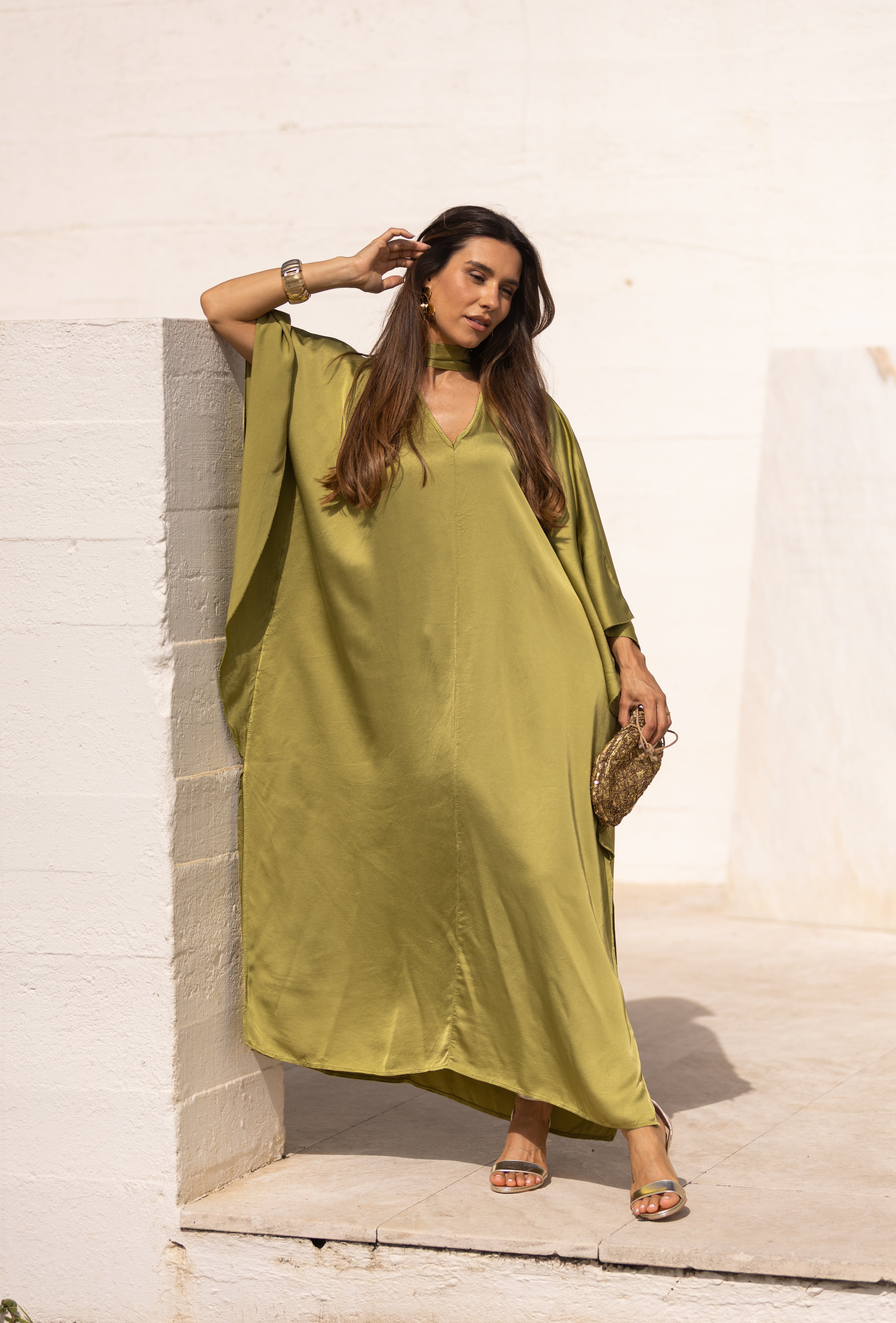 VESTIDO DUBAI VERDE PISTACHO