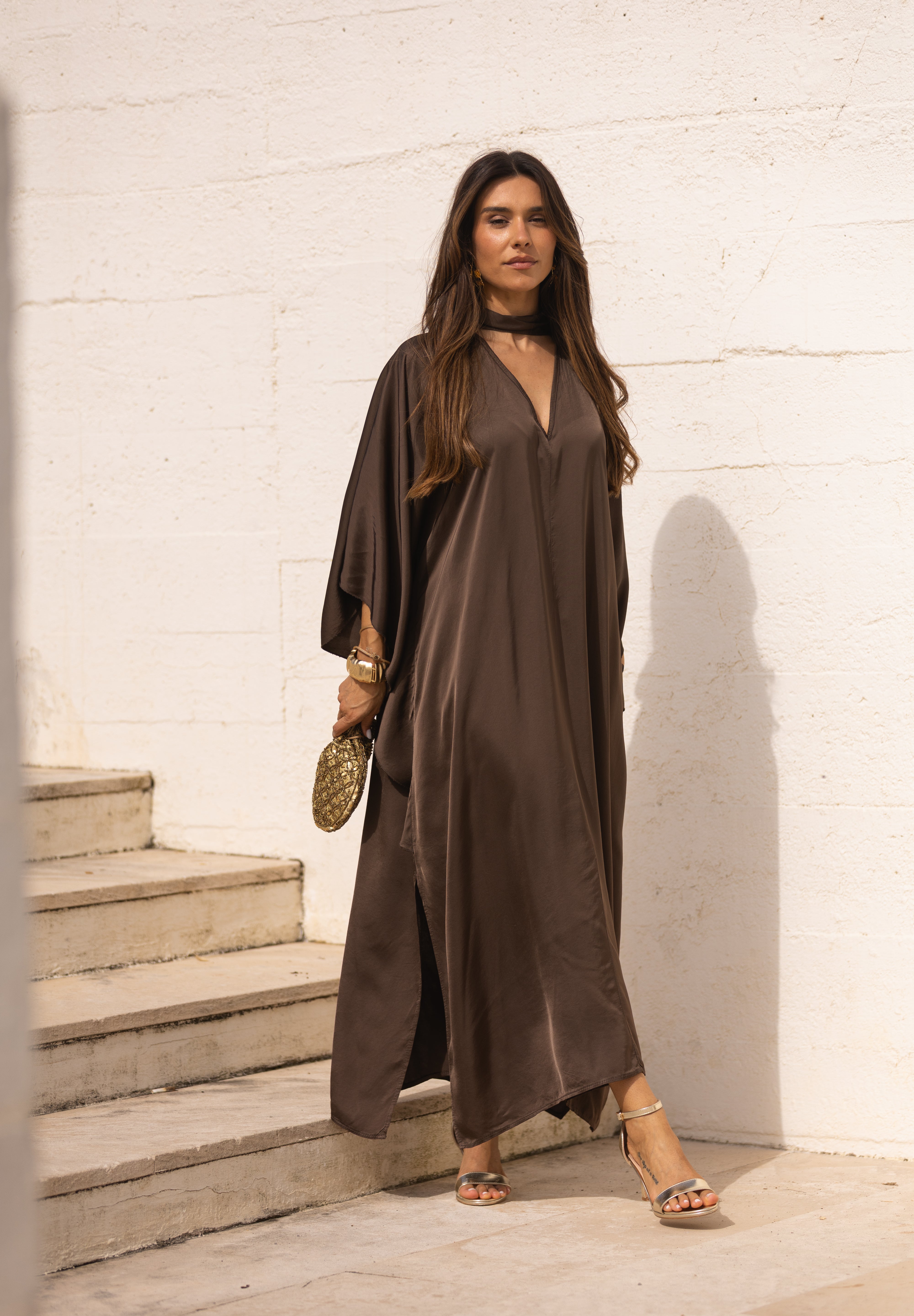 VESTIDO DUBAI CASTANHO