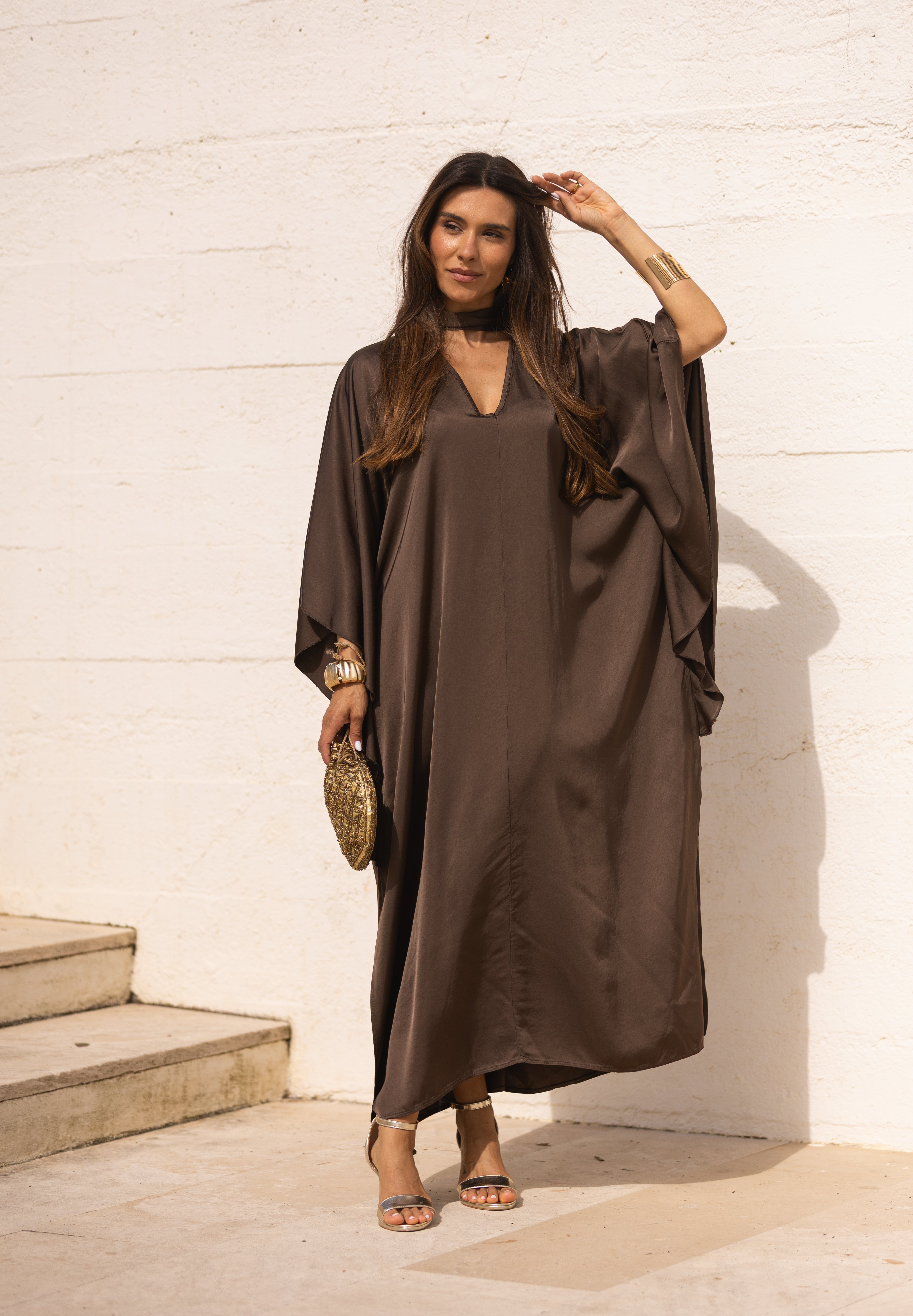 VESTIDO DUBAI CASTANHO