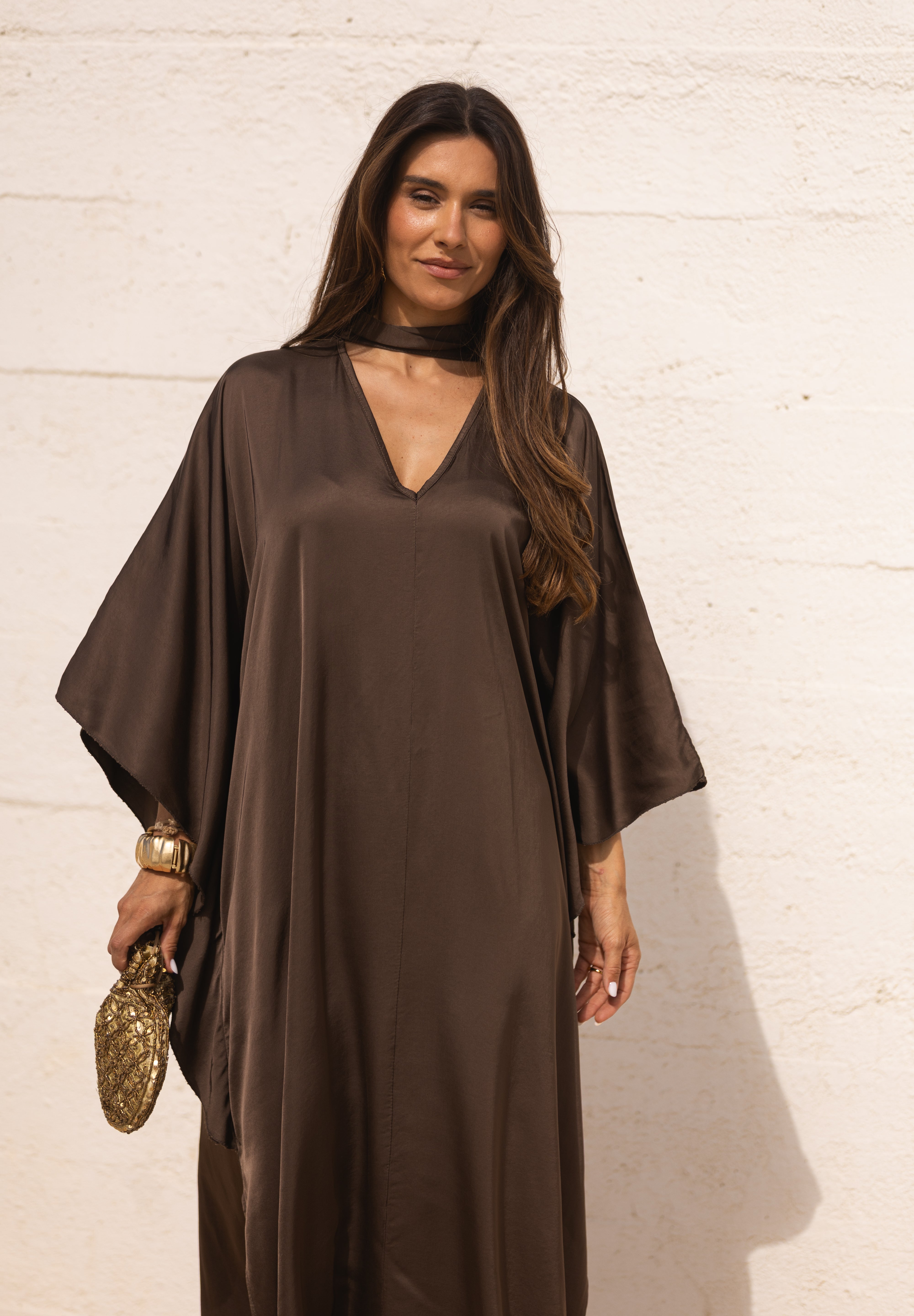 VESTIDO DUBAI CASTANHO