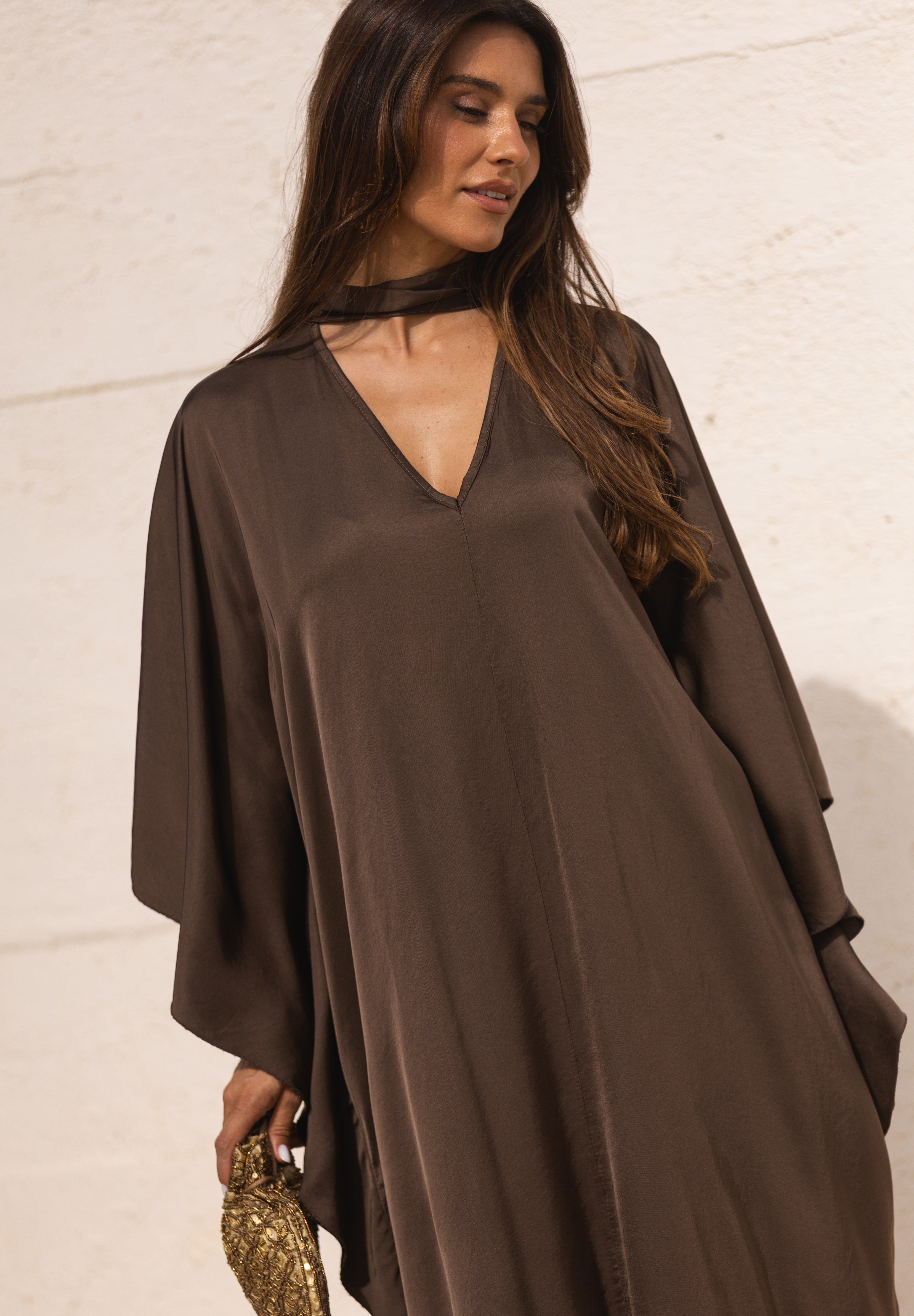 VESTIDO DUBAI CASTANHO
