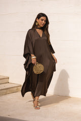 VESTIDO DUBAI CASTANHO