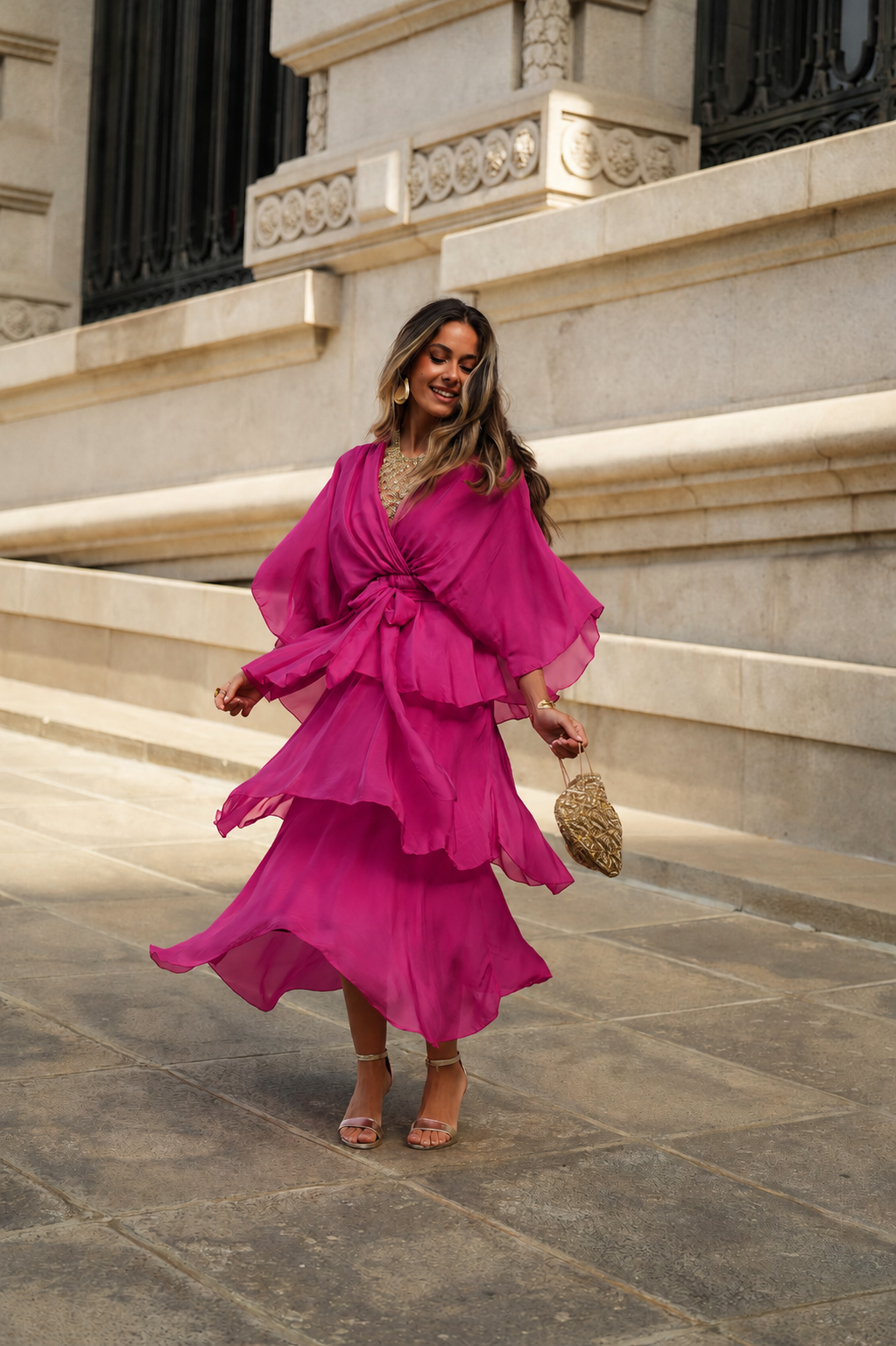 VESTIDO CARLOTA FLAMINGO