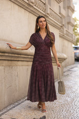 VESTIDO BEATRICE VINHO