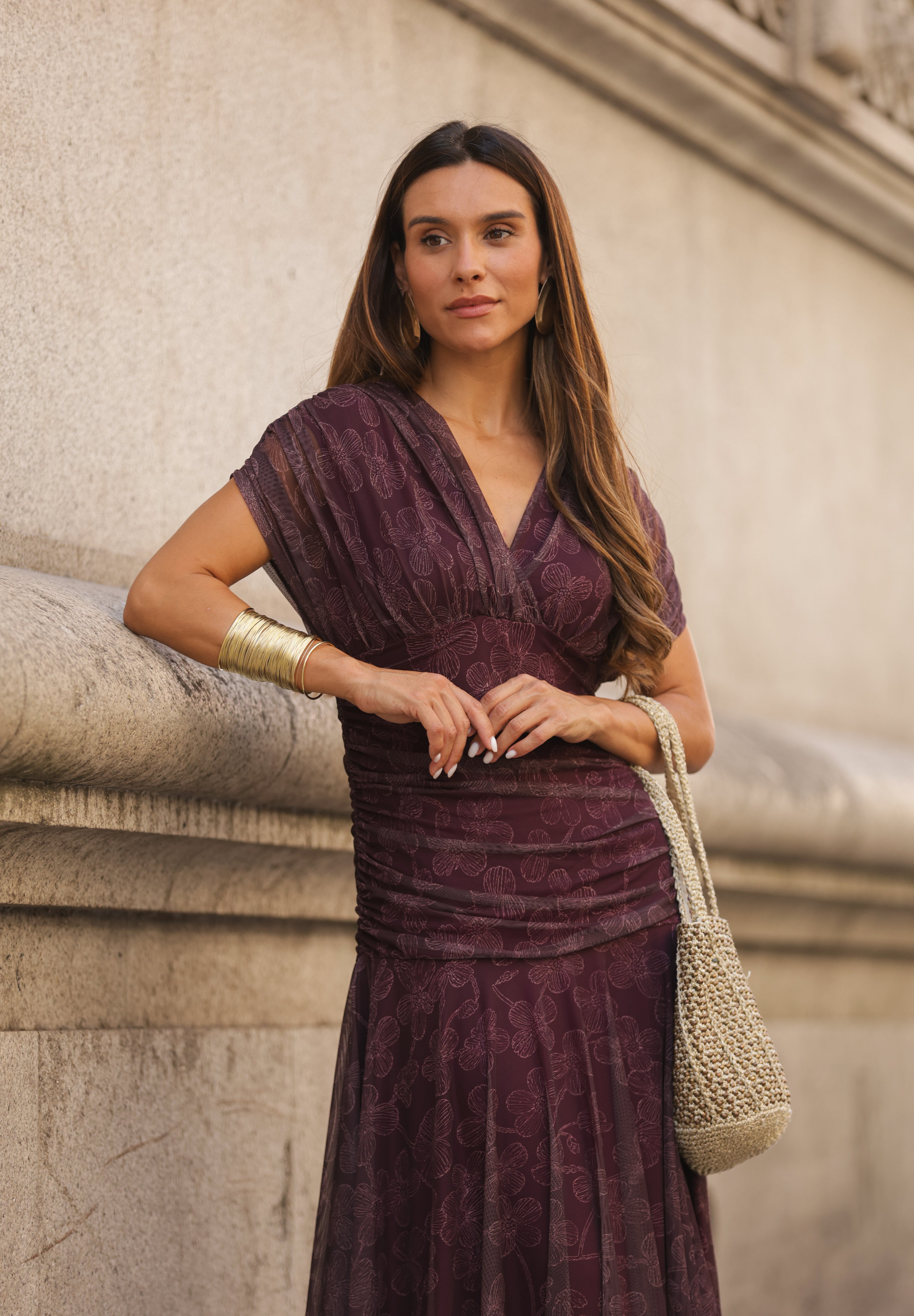 VESTIDO BEATRICE VINHO
