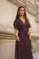 VESTIDO BEATRICE VINHO