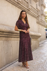 VESTIDO BEATRICE VINHO