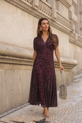 VESTIDO BEATRICE VINHO