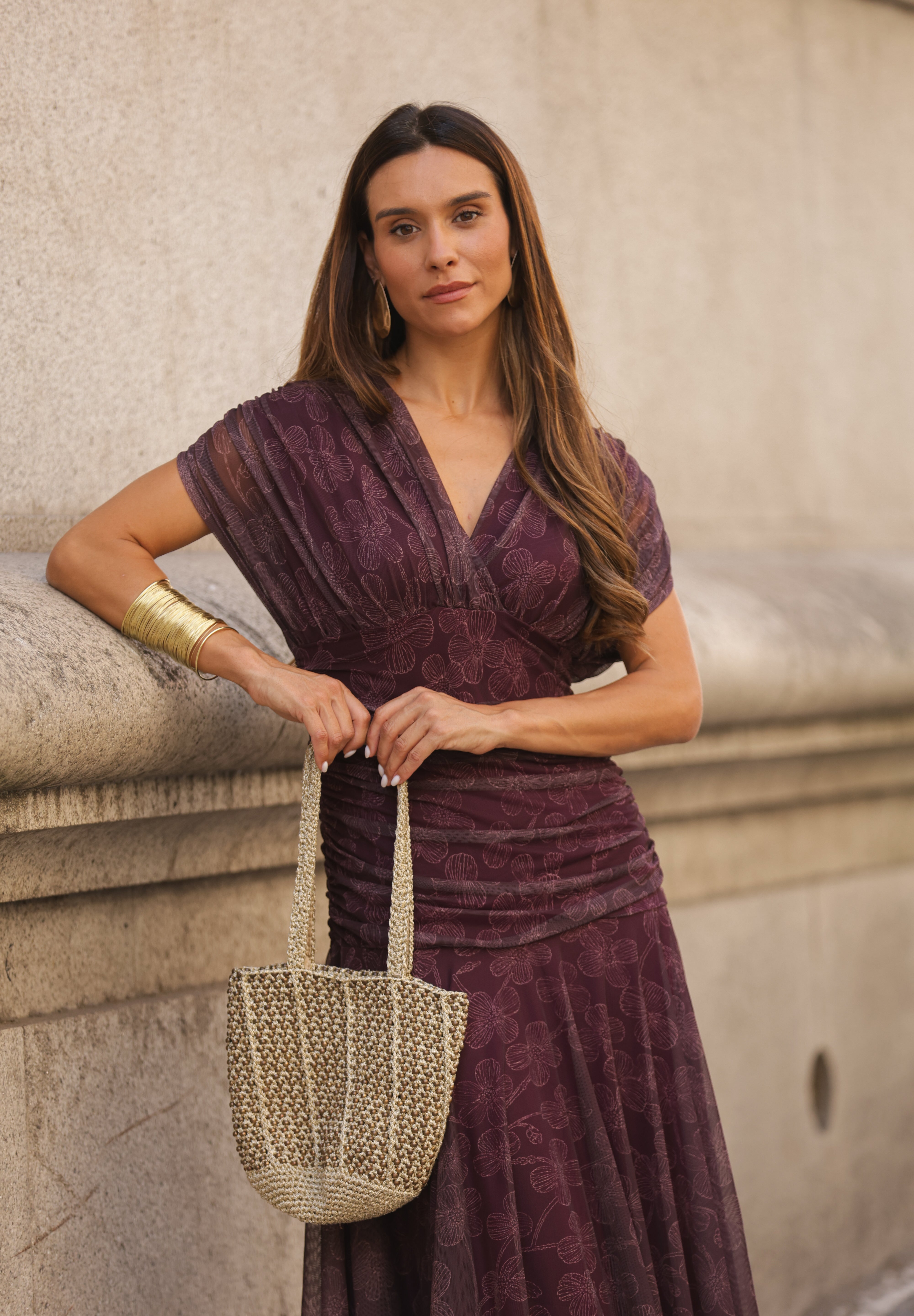 VESTIDO BEATRICE VINHO