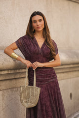VESTIDO BEATRICE VINHO