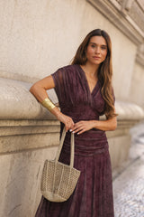 VESTIDO BEATRICE VINHO