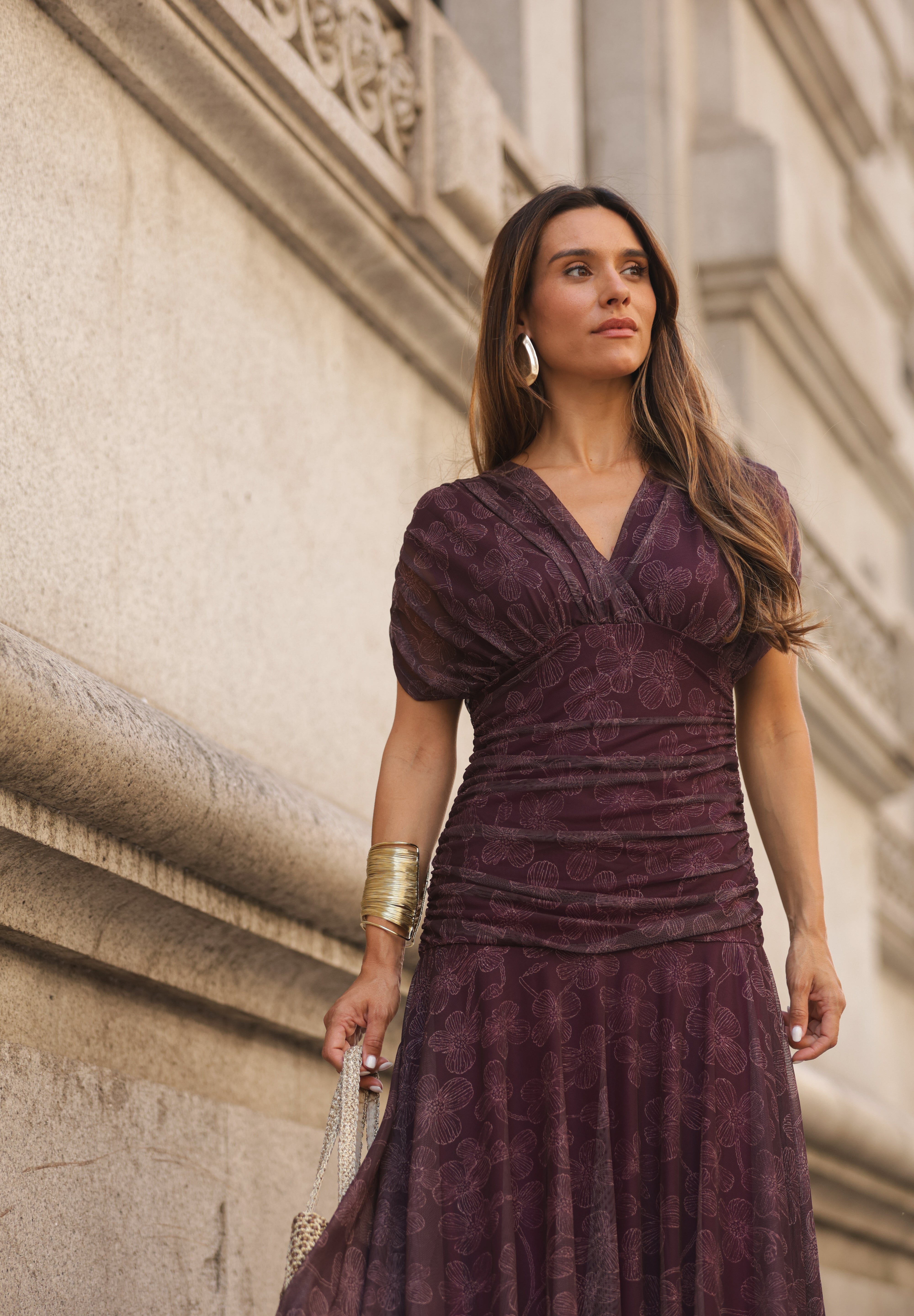 VESTIDO BEATRICE VINHO