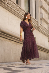 VESTIDO BEATRICE VINHO