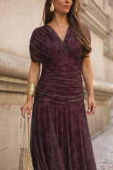 VESTIDO BEATRICE VINHO