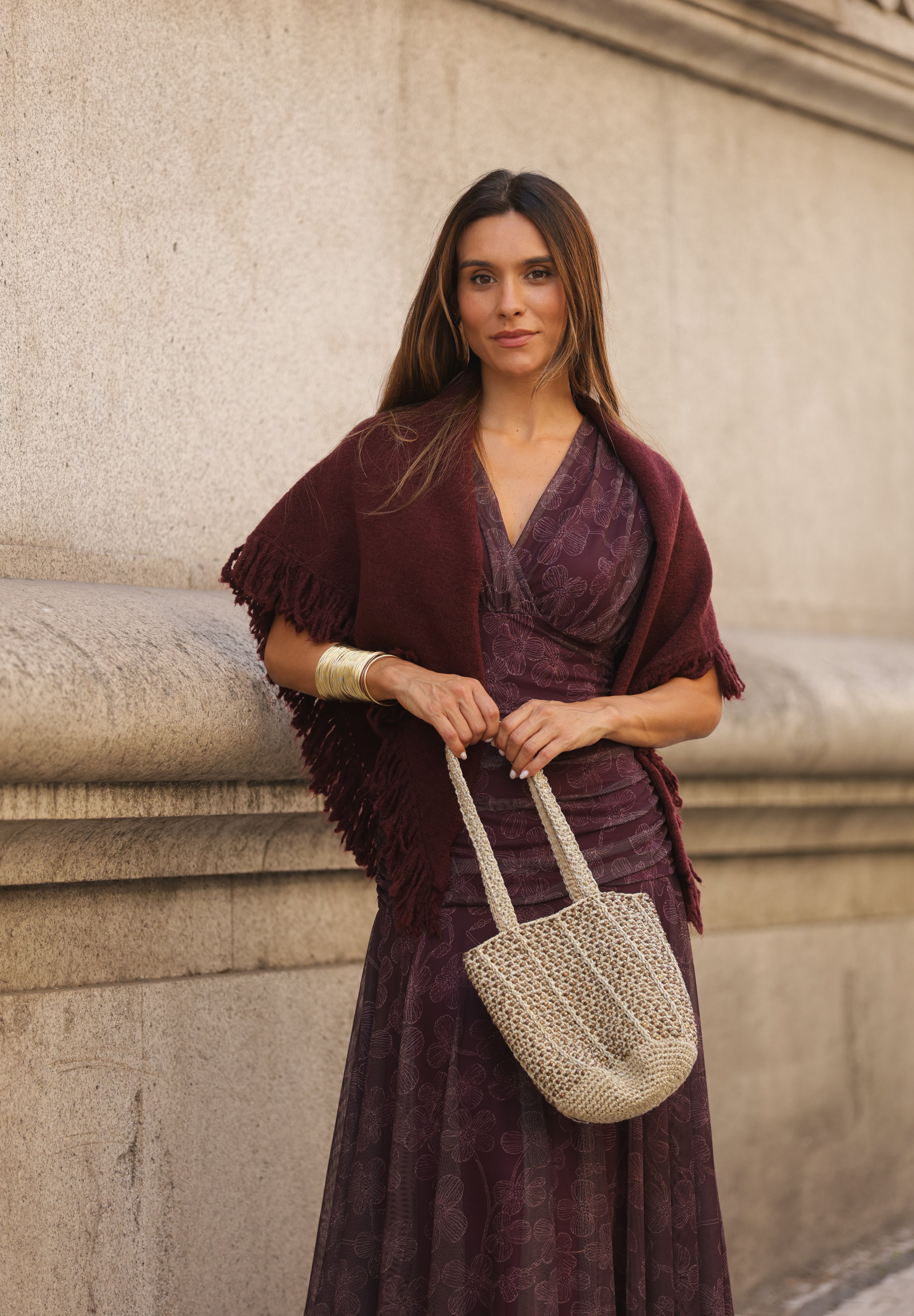 VESTIDO BEATRICE VINHO