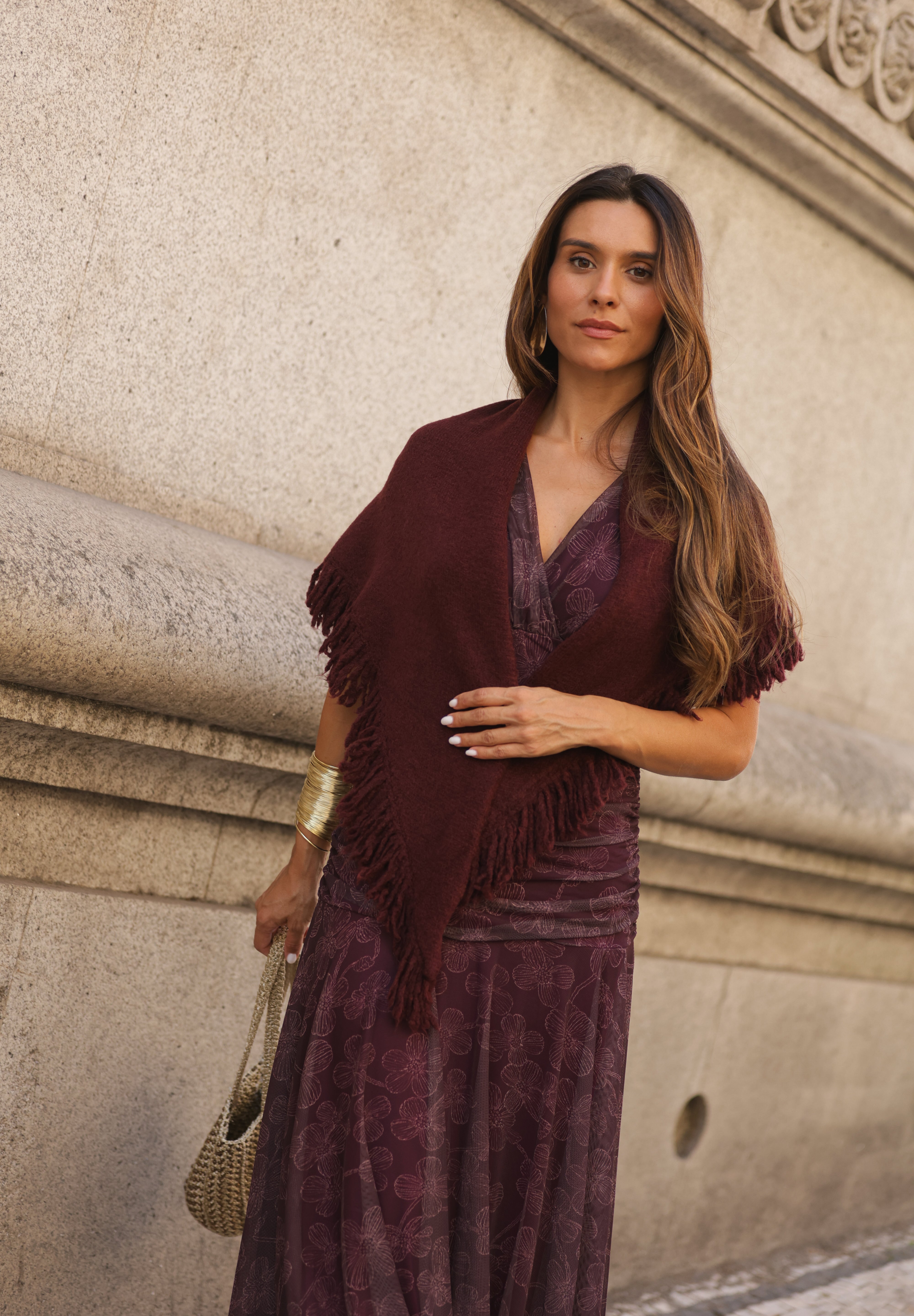 VESTIDO BEATRICE VINHO