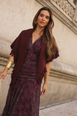 VESTIDO BEATRICE VINHO