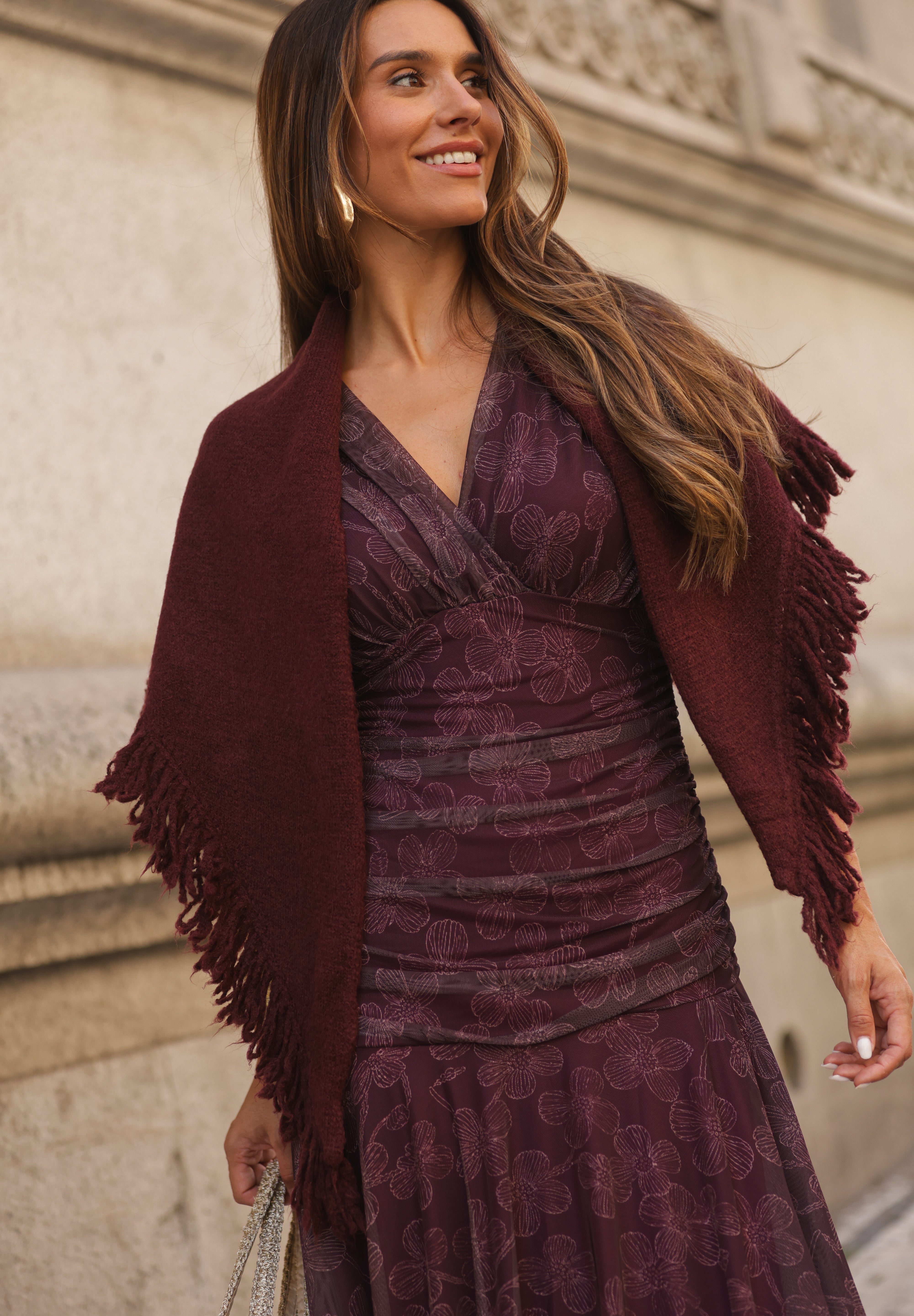 VESTIDO BEATRICE VINHO