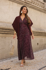 VESTIDO BEATRICE VINHO