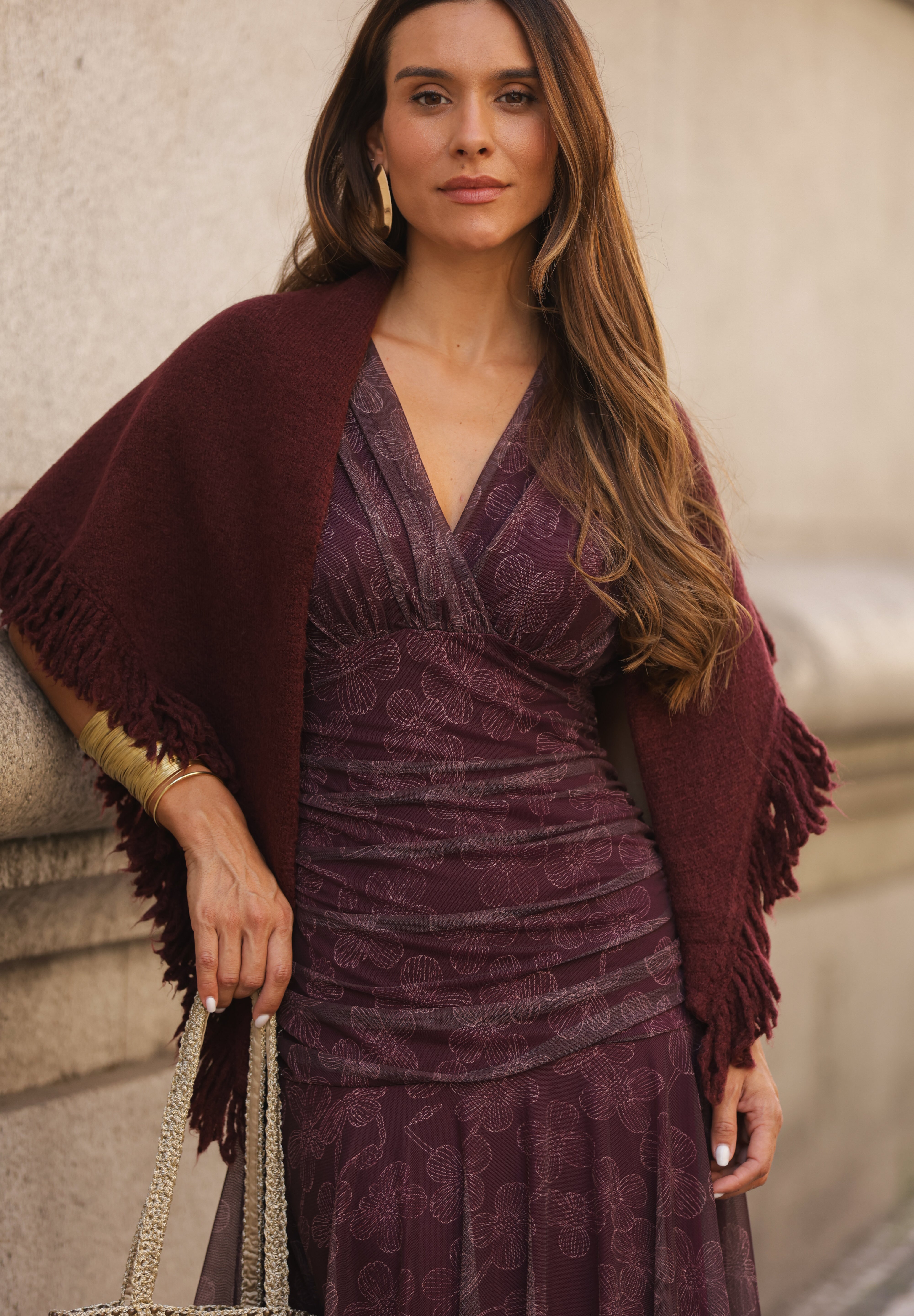 VESTIDO BEATRICE VINHO