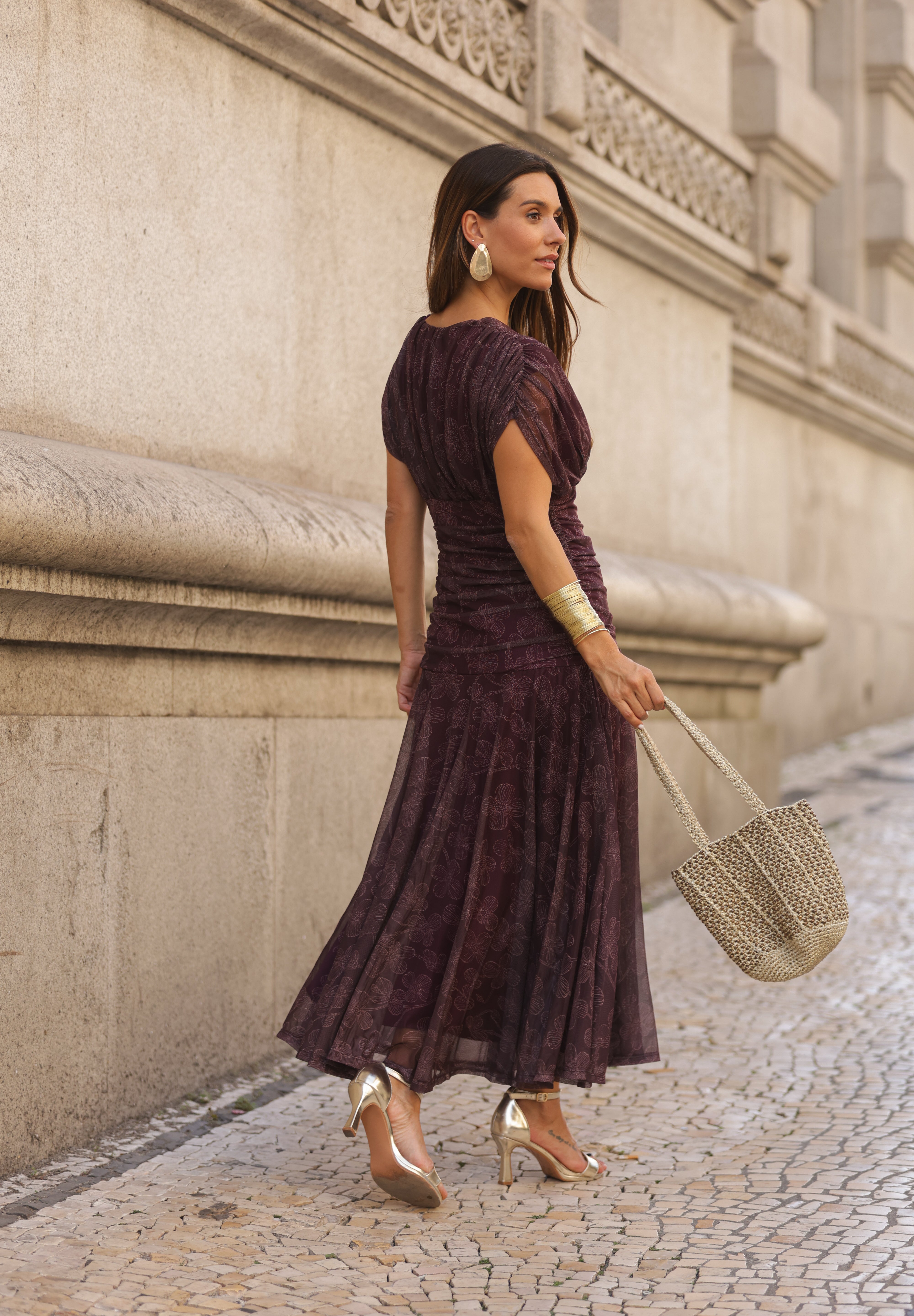 VESTIDO BEATRICE VINHO