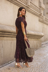 VESTIDO BEATRICE VINHO