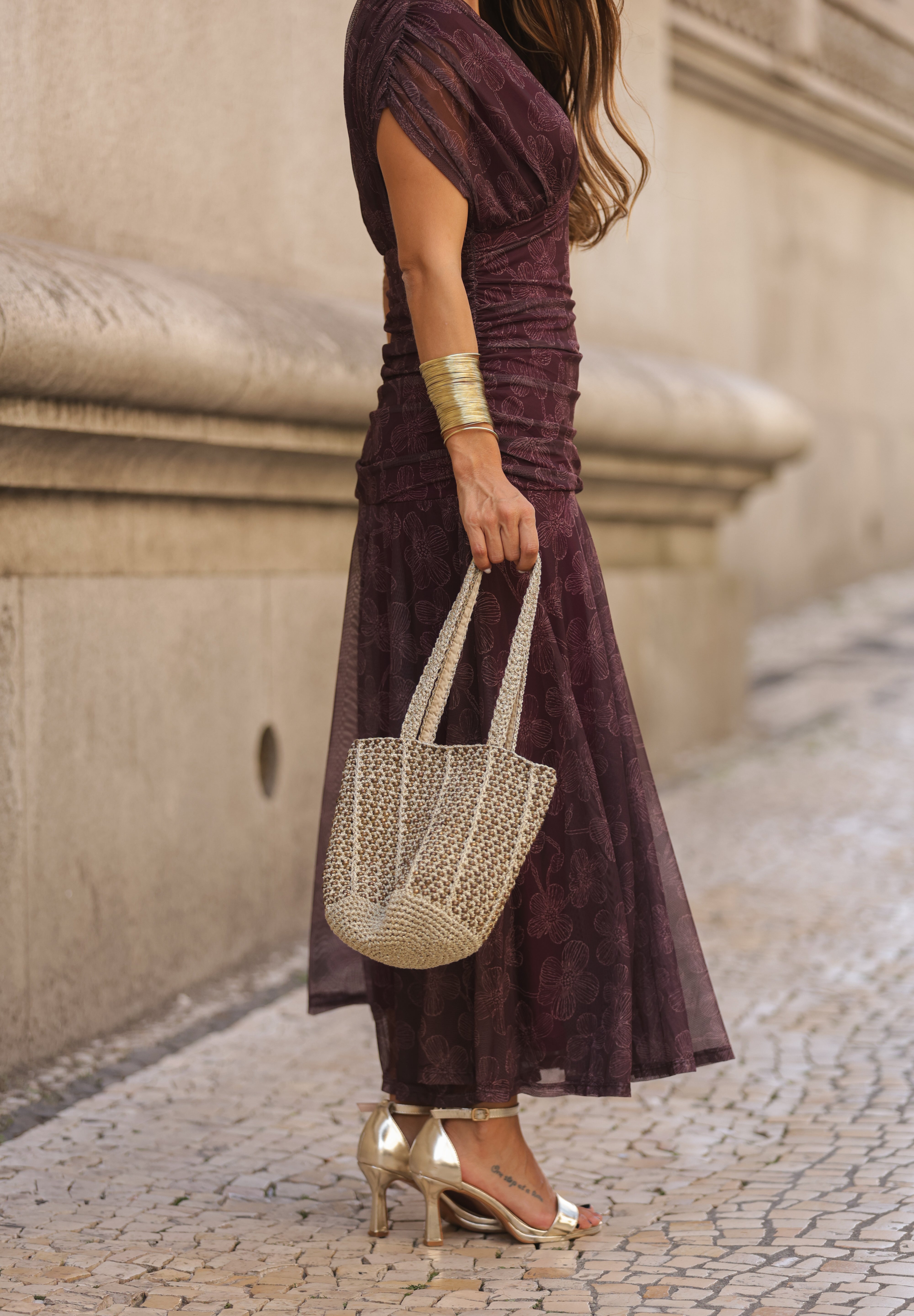 VESTIDO BEATRICE VINHO
