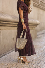 VESTIDO BEATRICE VINHO