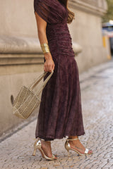 VESTIDO BEATRICE VINHO
