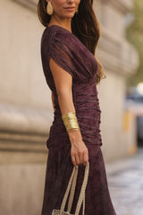 VESTIDO BEATRICE VINHO