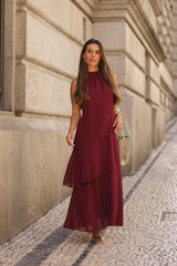 VESTIDO POSITANO VINHO
