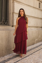 VESTIDO POSITANO VINHO