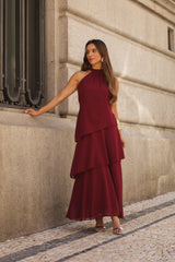 VESTIDO POSITANO VINHO