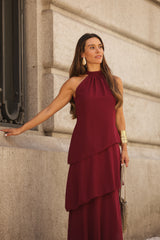 VESTIDO POSITANO VINHO