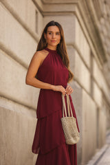 VESTIDO POSITANO VINHO