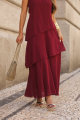 VESTIDO POSITANO VINHO