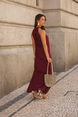 VESTIDO POSITANO VINHO